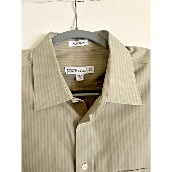 Joseph and Feiss 18 1/2 Long‎ Sleeve Mens Dress Shirt - Picture 5 of 7